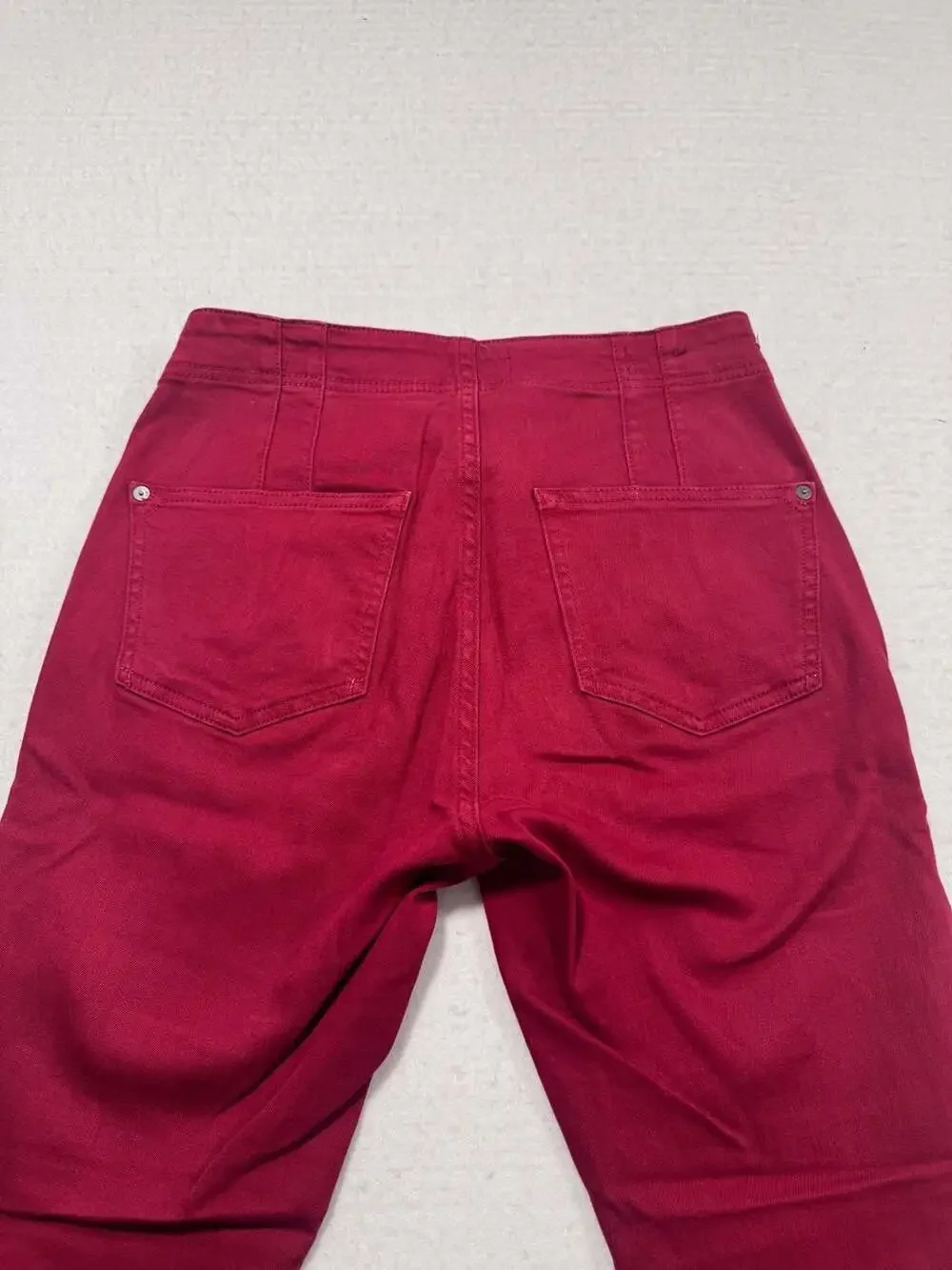 Pilcro & The Letterpress High-Rise Skinny Jeans Size 27 Red Button Fly